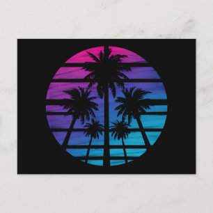 Carte Postale Palmiers Plage Hawaïenne Vacances d'Été