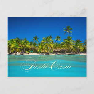 Carte Postale Palmiers tropicaux de Punta Cana sur la vue de la