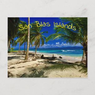 Carte Postale Palmiers tropicaux San Blas Panama Sandy Beach Isl