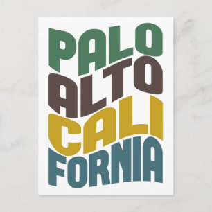 Carte Postale Palo Alto Californie Retro Wave