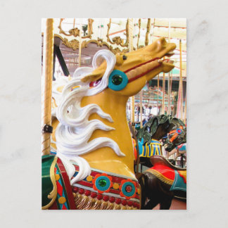 Carte Postale Palomino Looff Carousel Cheval