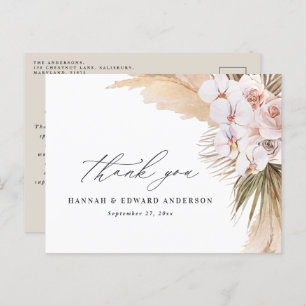 Carte Postale Pampas herbe moderne botanique mariage bohème