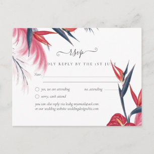 Carte Postale Pampas Tropical Mariage de Berry Marine