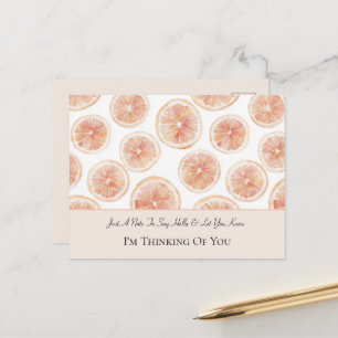 Carte Postale Pamplemousse Aéré En Pensant à Toi