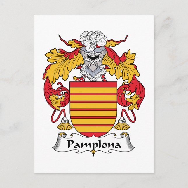 Carte Postale Pamplona Family Crest (Devant)