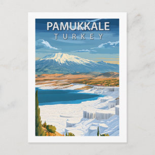 Carte Postale Pamukkale Turquie Thermes Vintage Turque