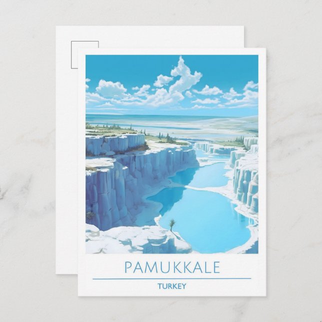 Carte Postale Pamukkale Turquie Voyage (Devant / Derrière)