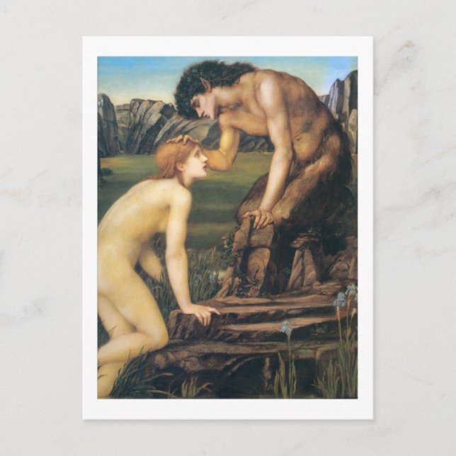 Carte Postale Pan and Psyche - Edward Burne-Jones (Devant)