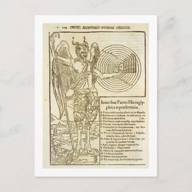 Carte Postale Pan, le dieu universel, et les éléments qu'il répr (Devant)