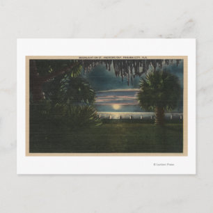 Carte Postale Panama City, FL - Vue sur la lune de St. Andrews