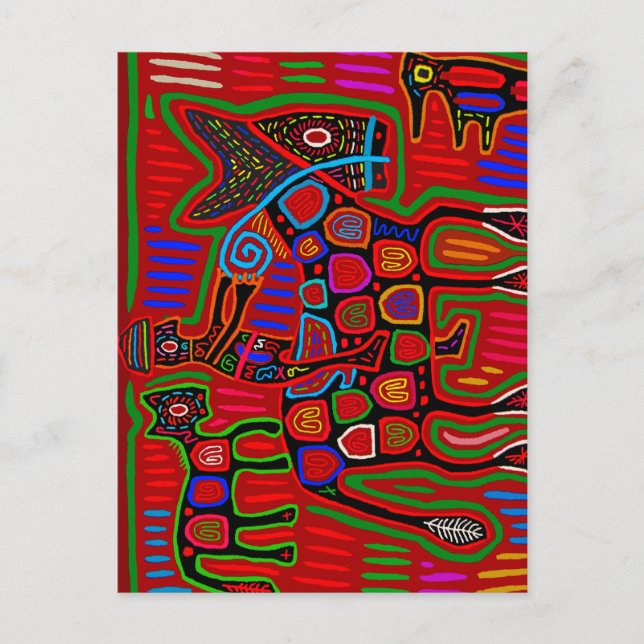 Carte Postale Panama Mola - Sauvez une balade à cheval sur un co (Devant)