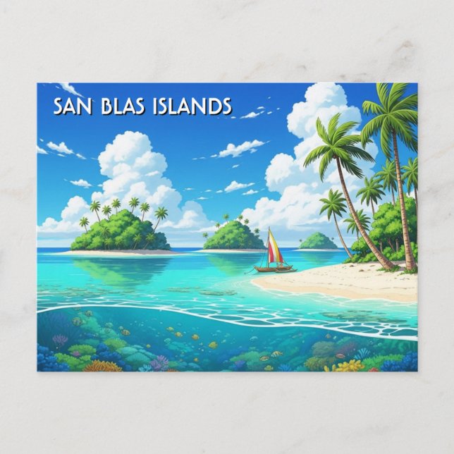 Carte Postale Panama San Blas Islands Travel  (Devant)