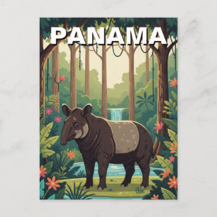 Carte Postale Panama Tapir dans le Parc National de Coiba Voyage