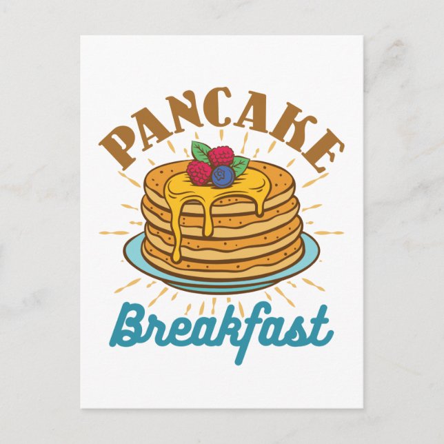 Carte Postale Pancake Breakfast Vintage Pancakes Lover (Devant)