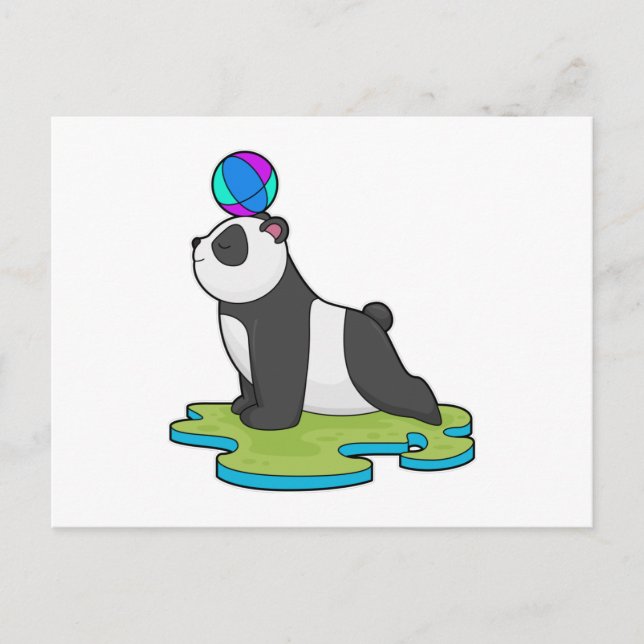 Carte Postale Panda au Yoga Fitness (Devant)