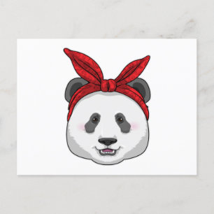 Carte Postale Panda avec Bandana