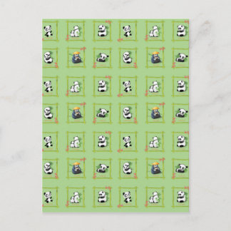 Carte Postale Panda Bamboo Bear