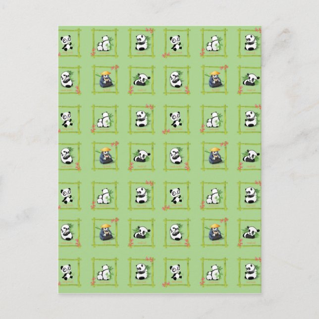 Carte Postale Panda Bamboo Bear (Devant)