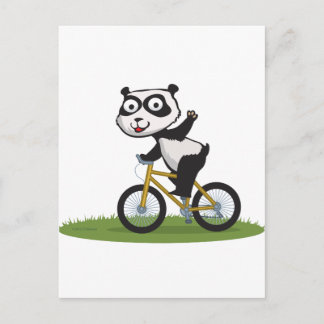 Carte Postale Panda Bear Biker