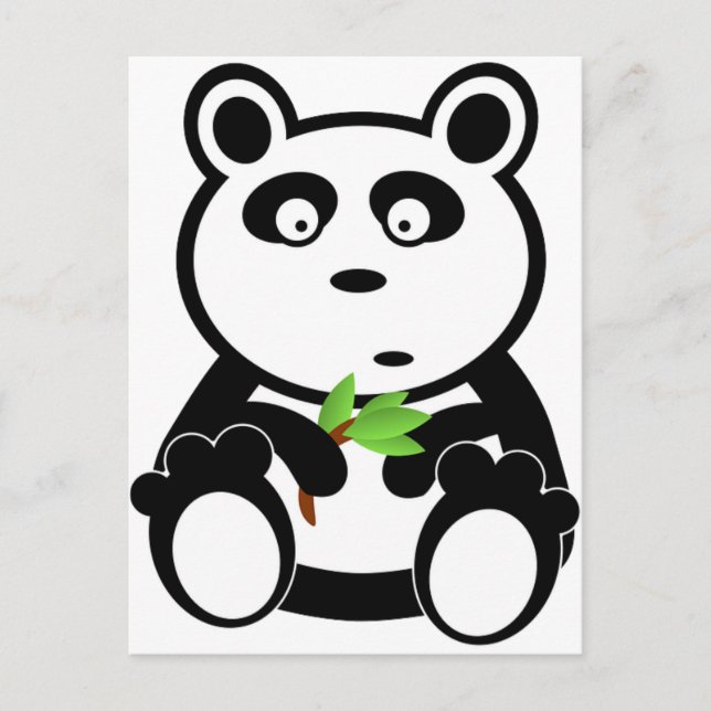 Carte Postale Panda Bear Black White Destinations Cadeaux (Devant)