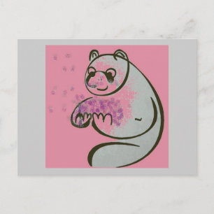 Carte Postale Panda Bear Love