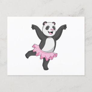 Carte Postale Panda comme Ballerina au Ballet