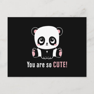 Carte Postale Panda Cute Ours Animal Pandas Paw Drôle Idée cadea
