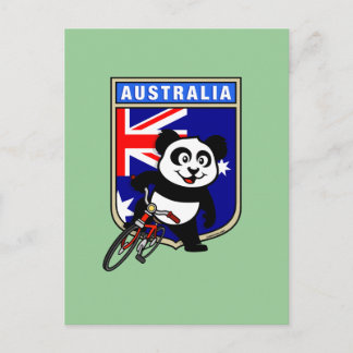 Carte Postale Panda cycliste Australie