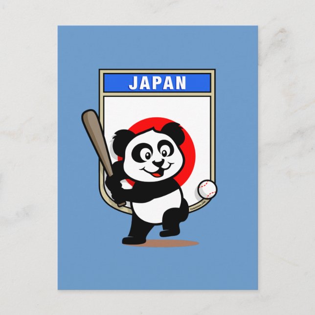 Carte Postale Panda de baseball au Japon (Devant)