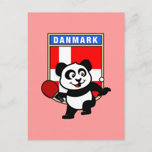 Carte Postale Panda De Tennis De Table Danemark