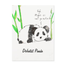 Carte postale Panda Defeatist