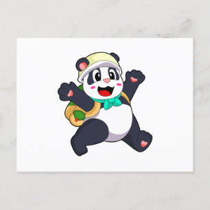 Carte Postale Panda en tant qu'étudiant