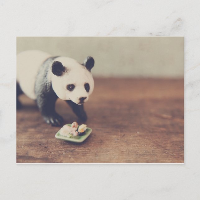 Carte postale Panda Et Sushi (Devant)