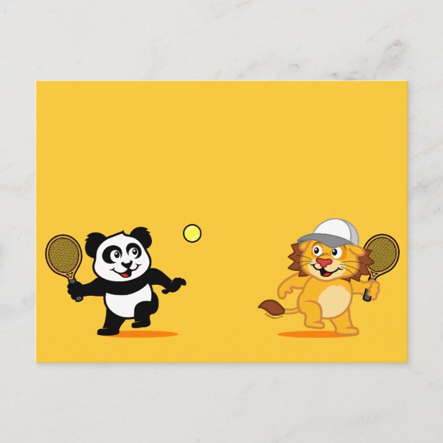 Carte Postale Panda & Lion (Devant)