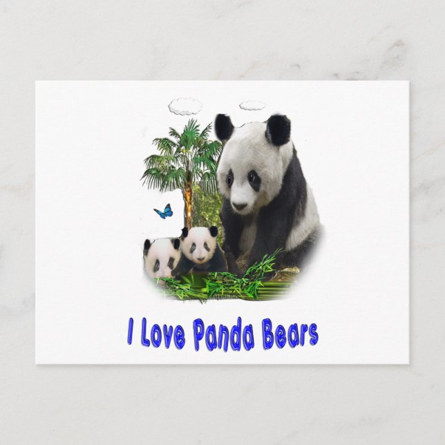 Carte Postale Panda Love art (Devant)