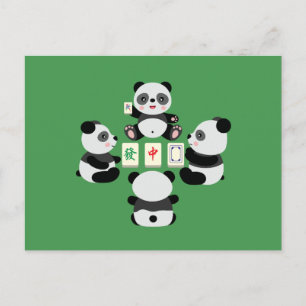 Carte Postale Panda Mahjong