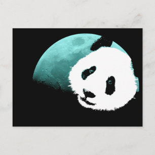 Carte Postale panda par la lune.