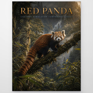 Carte Postale Panda roux Forêt himalayenne ANIMAUX