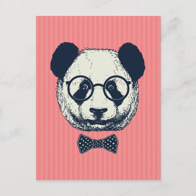 Carte Postale Panda stripes (Devant)