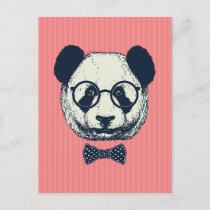 Carte Postale Panda stripes