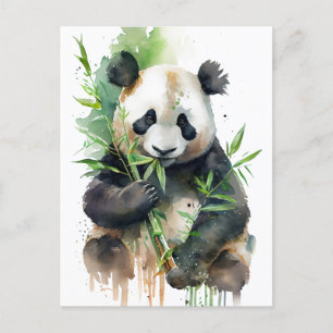 Carte Postale Panda symbole de douceur bonté harmonie! 🐼 ✨