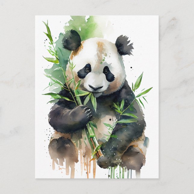 Carte Postale Panda symbole de douceur bonté harmonie! 🐼 ✨ (Devant)