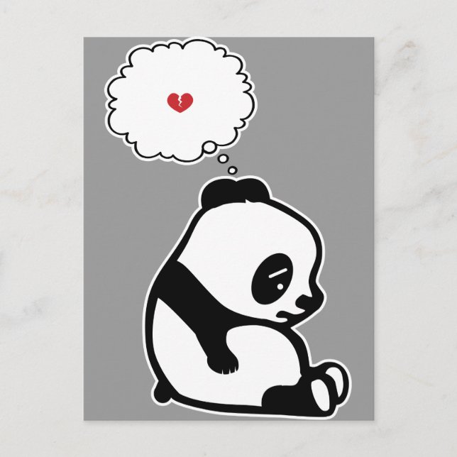 Carte Postale Panda triste (Devant)