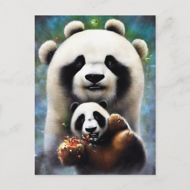 Carte Postale Pandas bizarres (Devant)