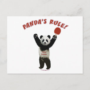Carte Postale Panda's Rule Ping Pong