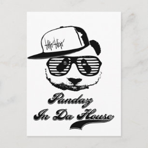 Carte Postale Pandaz À Da House. Ghetto panda