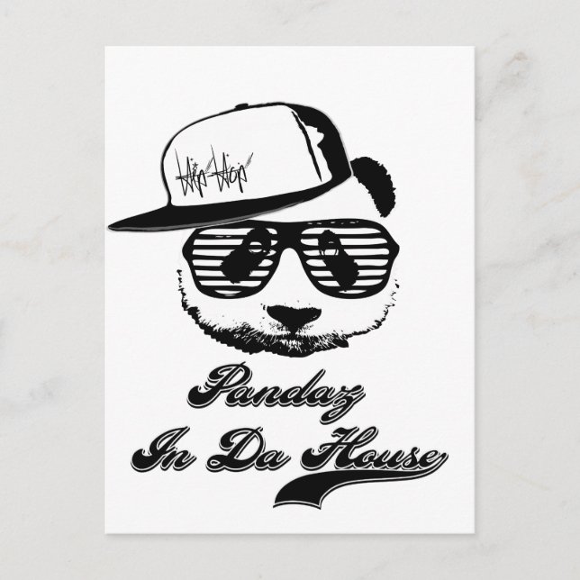 Carte Postale Pandaz À Da House. Panda du ghetto (Devant)
