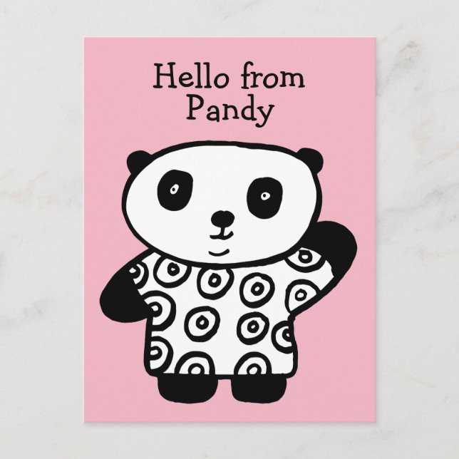 Carte Postale Pandy le Panda personnalisé (Devant)