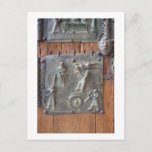 Carte Postale Panel from the left hand door, 12th century (Devant)