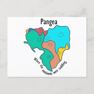 Carte Postale Pangea Continents Cuddin Multicolor